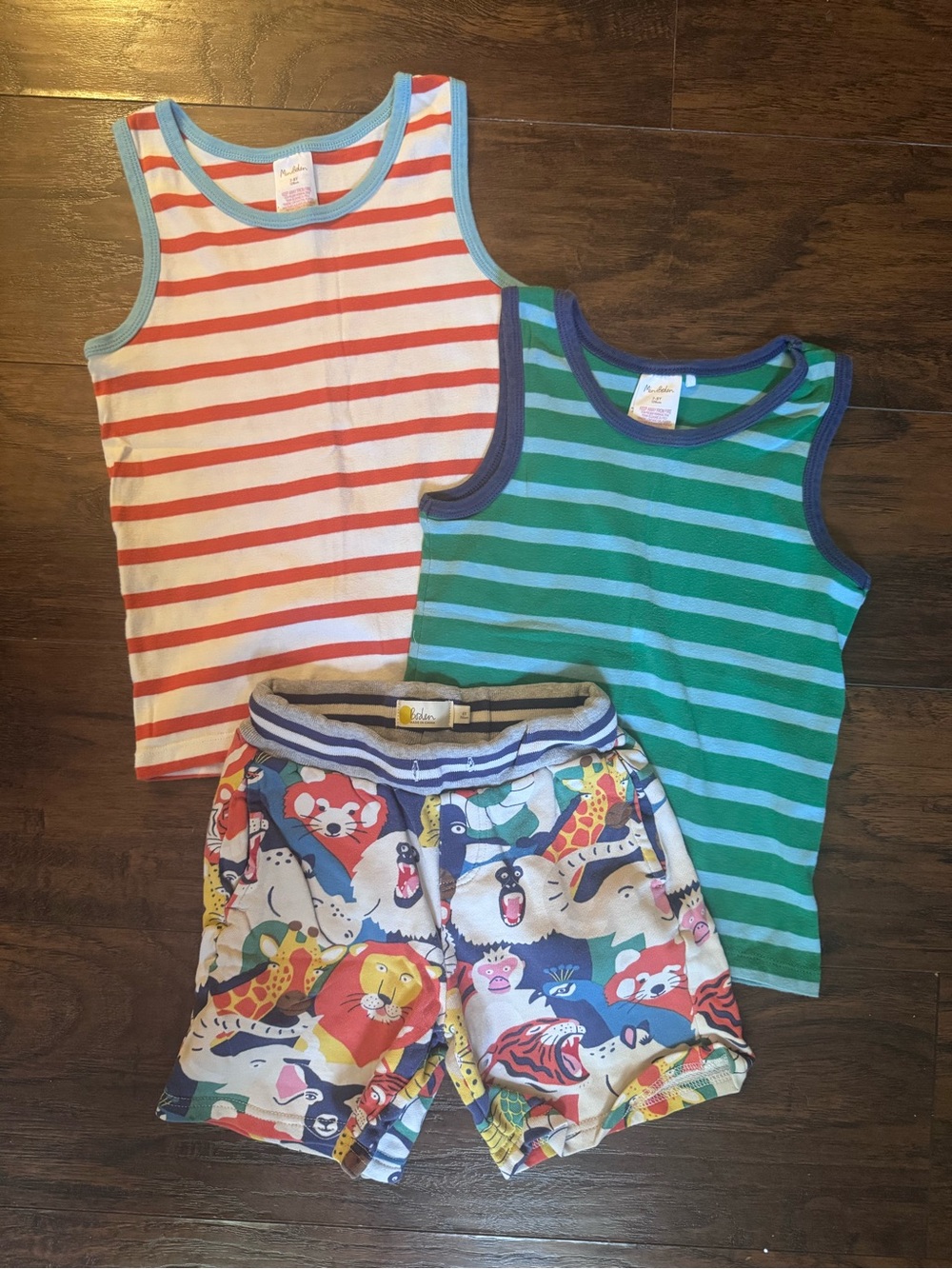Striped Tank Tops & Animal Print Shorts Set - Boys Boden